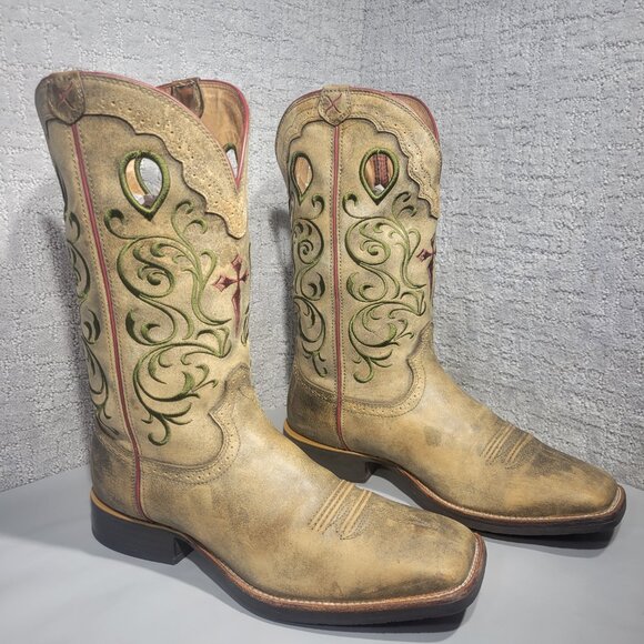 Twisted X Ruff Stock Men's Size 13D Brown Leather Stitched Western Boots MRS0027 - Picture 5 of 11